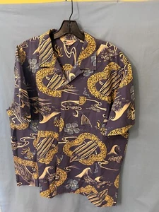 VINTAGE STRUCTURE HAWAIIAN, PARTY, ALOHA, SURFBOARD RELAXED SHIRT Xl - Picture 1 of 3