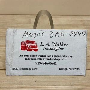 Vintage L.A. Walker Trucking INC. Muldenkipper Visitenkarte Raleigh Nc S750 - Bild 1 von 3