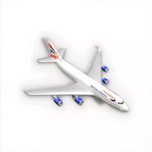 Modellino aereo Realtoy Boeing Aeroplane British Airways pressofuso POSTA GRATIS - Foto 1 di 8