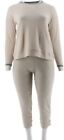 Stan Herman French Terry Tunic Jogger Set-Sand-Large-NEW-A301848