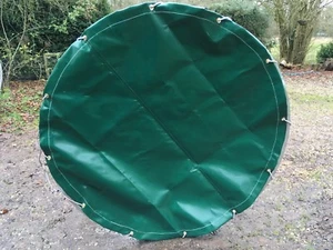 Round Tarpaulin (7’6” diameter) with 20 eyes to cover Cattle Hay Ring Feeder Etc - Picture 1 of 3