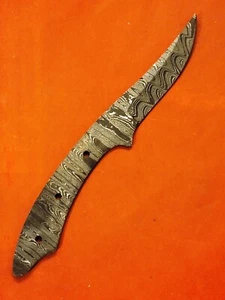 ALABAMA DAMASCUS STEEL BILLET BLADE BLANK, KNIFE MAKING SUPPLIES - 8" OAL - Picture 1 of 4