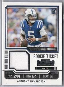 Anthony Richardson Rookie RC 2023 Contenders Rookie Ticket Swatches #TS2 Colts - Bild 1 von 2