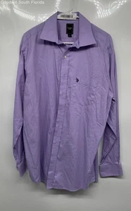 U.S. Polo Assn. Mens Purple Long Sleeve Collared Dress Shirt Size Large - Picture 1 of 5