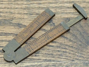 LUFKIN No. 171 SCHREINER MESSSCHIEBER ZOLLSTOCK - ANTIKES HANDWERKZEUG - Bild 1 von 3