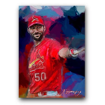 Adam Wainwright #4 Art Card Limited 33/50 Vela assinado (St. Louis Cardinals) - Imagem 1 de 2