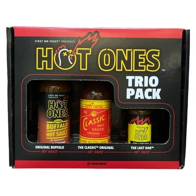 Hot Ones Hot Sauce Trio Gift Box, Buffalo, Classic and the Last Dab - 09/2025