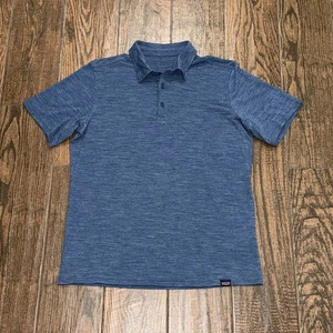 Patagonia Mens Merino Wool Blue Daily Polo Shirt Size. Small - Picture 1 of 3