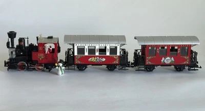 LGB Christmas Train Set Santa Steam Engine + 2 Coaches w Snowman – G Scale 21540 - Image 1 of 4
