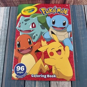 96 Seiten Crayola Pokémon Mal- und Stickerbuch - Bild 1 von 2