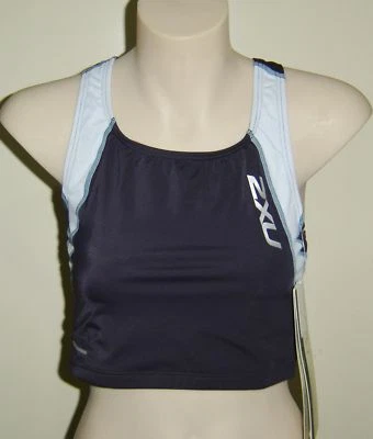 НОВЫЙ С ЯРЛЫКАМИ 2XU СЖАТИЯ TRIATHALON УРОЖАЯ ВЕРХНИЙ COMP КОЖИ - Изображение 1 из 2