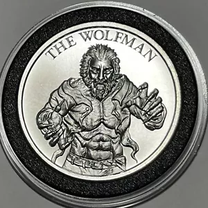 The Wolfman Intaglio Mint Collector Coin 1 Troy Oz .999 Fine Silver Round Medal - Picture 1 of 15