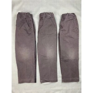 Universal School Uniform Gray Pants Boys sz 7 Lot of 3 Pairs Adjustable Waist - Picture 1 of 7