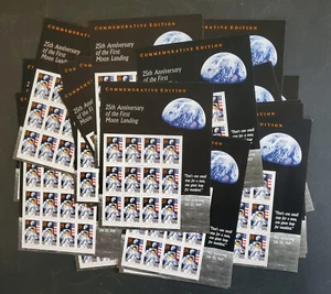 US Stamp Scott #2841 1st Man on the Moon 25th Anniversary, 25 Sheets of 12 (300) - Picture 1 of 2