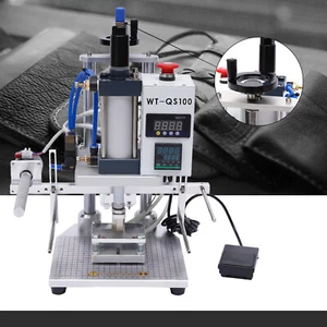 Hot Foil Stamping Machine 550W Air Pneumatic For Leather PU Logo Press 8x10cm - Picture 1 of 18