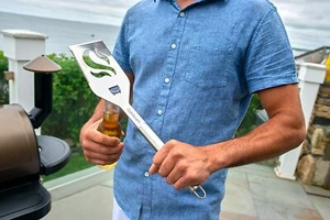 Grilling Set Grill Utensils BBQ Spatula Brush Scraper Thermometer Stainless Stl - Picture 1 of 5