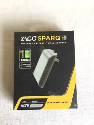 Nuevo Cargador Universal ZAGG Sparq Batería Portátil Pared Plateado 1220 Foto 1 de 3