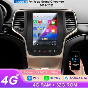 For Jeep Grand Cherokee 2014-2020 Car Radio Stereo Carplay Gps Navi Tesla Style - Picture 1 of 20