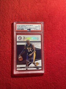 🔥 2016 Excalibur KOBE BRYANT HOLO GOLD PRIZM /10 JOUSTING PSA 10 POP 2! 💎 (TT)
