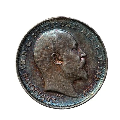 Edward VII Threepence Silver 3P England 1902 KM#797.1 UNC - Image 1 of 2
