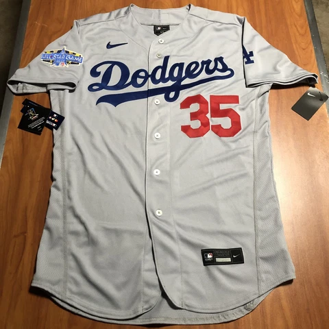 Nike Authentic Cody Bellinger Los Angeles Dodgers MLB Jersey Gray Grey 44 L Cover