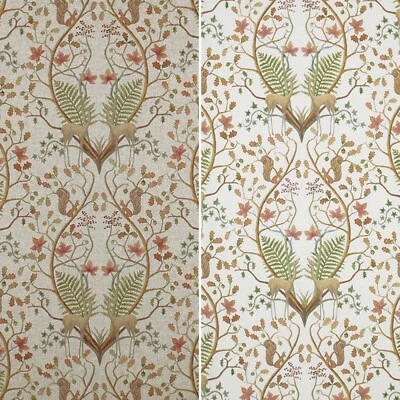 A Woodland Trail Curtain Fabric, Belfield Home The Chateau by Angel Strawbridge