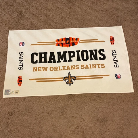 NFL New Orleans Saints Bath Beach Trophy Towel Superbowl XLIV Champions 41x25" Cover