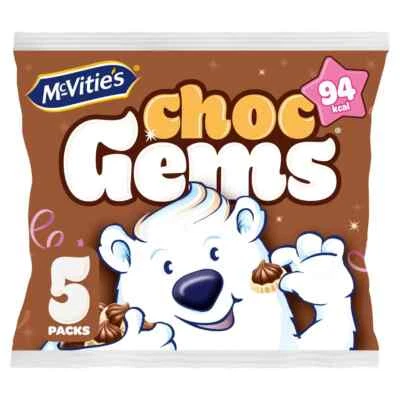 McVitie's Chocolate Gems Multipack, 5x19g - Image 1 of 4