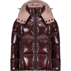Scotch Bonnet Duck Down Jacket Coat Hood Teen Girls Burgundy Pink Puffer Size 16 - Picture 1 of 12