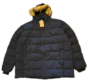 Wantdo Men's Winter Warm Puffer Jacket with Faux Fur Hood Padded Jacket Coat - Picture 1 of 9