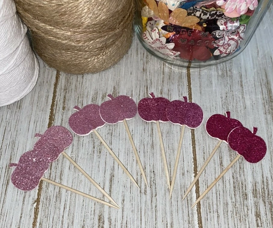 24 Pink Glitter My Little Pumpkin Cupcake Toppers Baby Shower Decoraciones  Foto 1 de 1