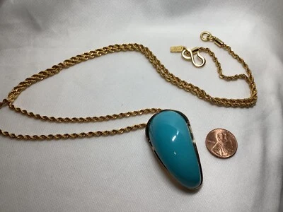 KJL Kenneth Jay Lane Elaborate Tortoise Horn/Tusk Necklace w/36" Gold rope Chain - Image 1 of 4