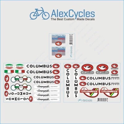 Kit de calcomanías adhesivas de tubos con triple tope cuadro de aleación Columbus ZONAL 7005 para bicicleta Foto 1 de 2