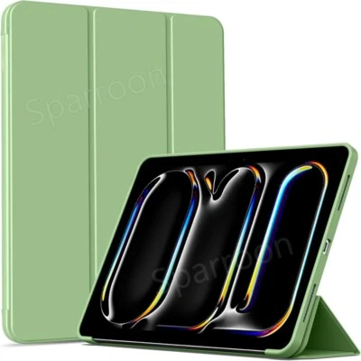 For iPad 7/8/9/10/11th Gen Air 11 13 M2 M3 Pro M4 Case Leather Shockproof Cover - Image 1 of 4