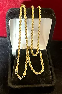 COLLAR CADENA ORO 18K 22 PULGADAS 12,4 GRAMOS CADENA CUERDA 2,2 MM ANCHO - Imagen 1 de 24