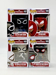 Funko Pop! Marvel Gamer Verse Spider Man 2 Bundle set of 4 With Protectors - Picture 1 of 6