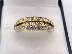 9ct Gold 10pt Diamond " ALWAYS " Eternity Ring. Goldmine Jewellers. - Picture 1 of 9