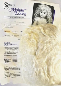 Pure Virgin Mohair, Seeley’s Mohair Locks. Wigs Classic Dolls Undyed 2 Yards VTG - Picture 1 of 4