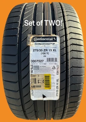 Set Of TWO BRAND NEW 275/35ZR19 (100Y) Continental ContiSportContact 5P Tires - Image 1 of 4