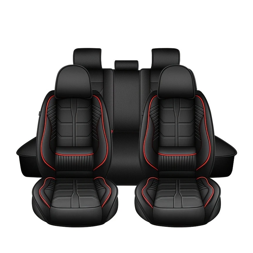 Fundas de asiento de cuero PU con soporte lumbar para coche Subaru WRX 2015-2026 Foto 1 de 4