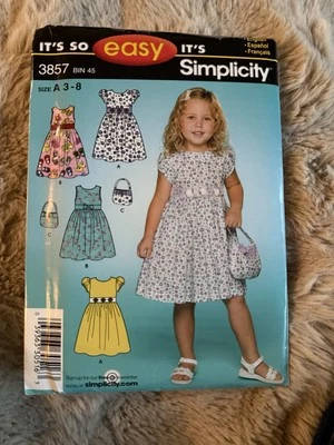 Simplicity Sewing 4250 Girls 3-8 years Party Dress & Purse - Image 1 of 2