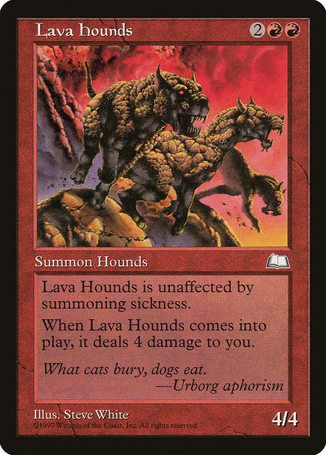 MTG Magic the Gathering Lava Hounds (109/167) Weatherlight MP - Image 1 of 1