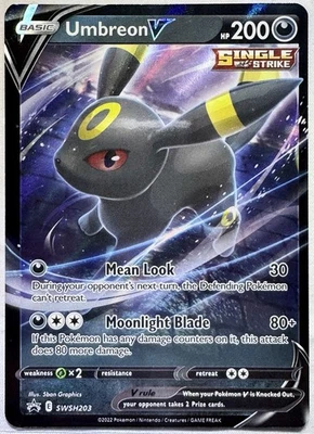 Pokemon Umbreon V - SWSH203 SWSH: Sword & Shield Black Star Promo Card NM-NP - Image 1 of 2