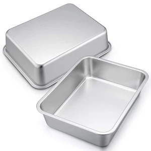 Lasagna Pan Set, Stainless Steel Rectangular Baking Pan for Brownie/Cake/Meat... - Picture 1 of 7