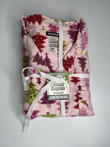 Vintage Joe Boxer Flanell Weihnachten Pyjama Geschenkset Zweiteiler Rosa Gr. Medium  - Bild 1 von 6