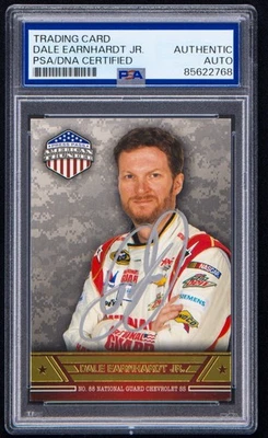 Dale Earnhardt Jr Signed 2014 Press Pass American Thunder Card #12 (PSA) NASCAR - Image 1 of 2