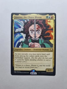AVERNA TANJIRO DEMON SLAYER MAGIC GATHERING ALTERED ART HAND PAINT - Picture 1 of 12