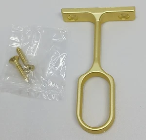 Center Oval Wardrobe Rod Support Metal Bracket with Installation Screws - 15 x 3 - Picture 1 of 10