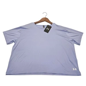 UNDER ARMOUR UA Motion Loose Women's Short Sleeve Shirt, Light Blue, Size Medium - Picture 1 of 11