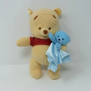 Vintage Fisher Price Winnie Puuh Baby Bär Lovey 2005 Plüschdecke Satin Spielzeug - Bild 1 von 12